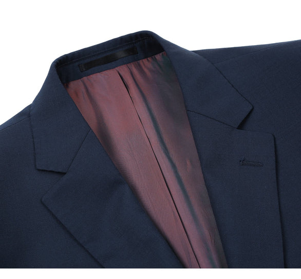 Renoir Clothing - Renoir Suit - Renoir Fashion - Super 140s Wool Two Button Slim Fit Navy Renoir Suit