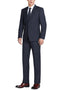 "Navy Blue Slim Fit Wool Suit for Men - Basic Two Button with Optional Vest"