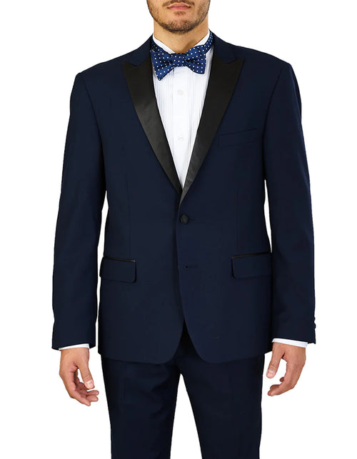 Mens Navy Blue Wedding Tuxedo - Dark Blue Tuxedo Suit"Mens Slim Fit 2 Button Midnight Blue Tuxedo - Wedding - Prom 2026
