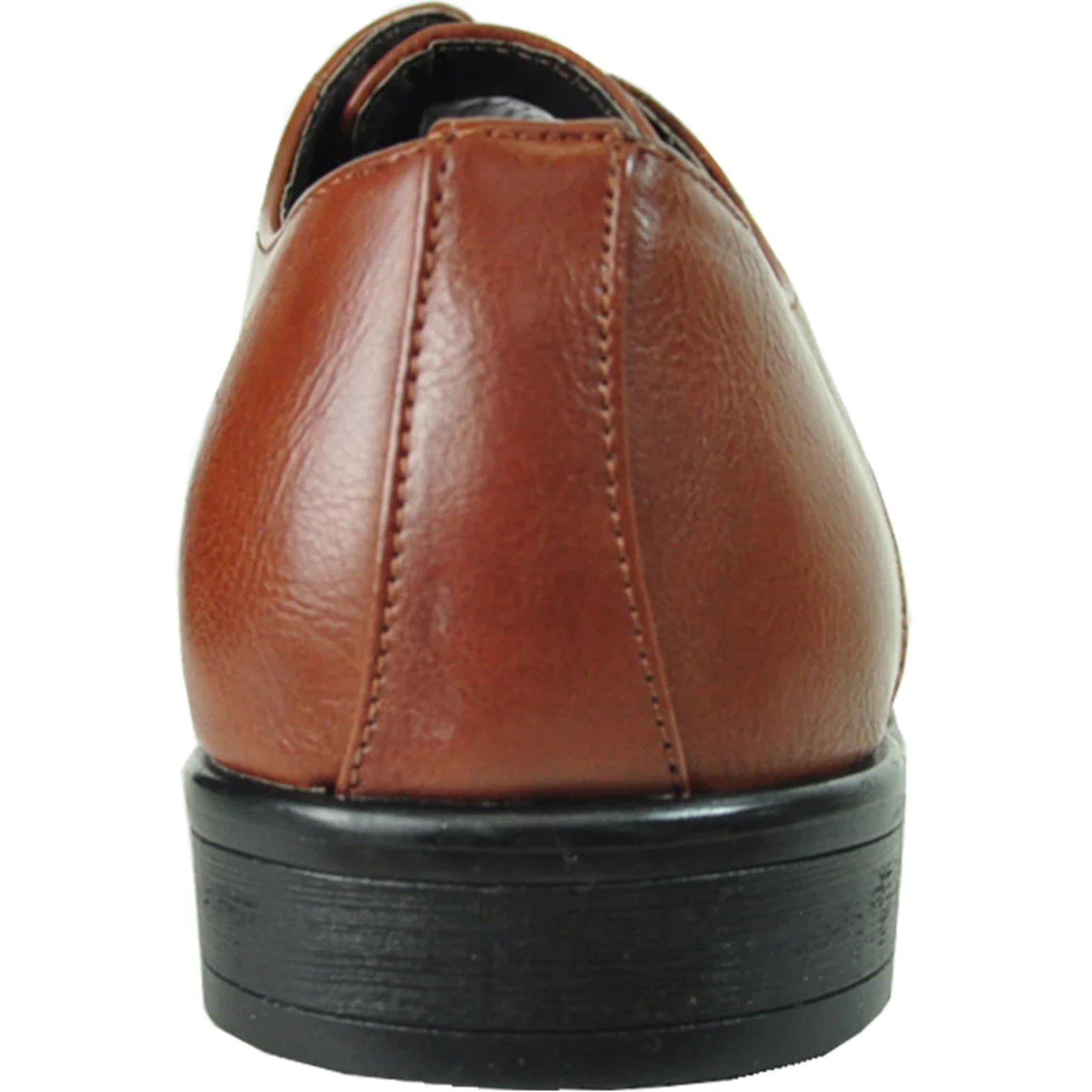 "Brown Oxford Dress Shoe - Men's Pointed Plain Toe Style"