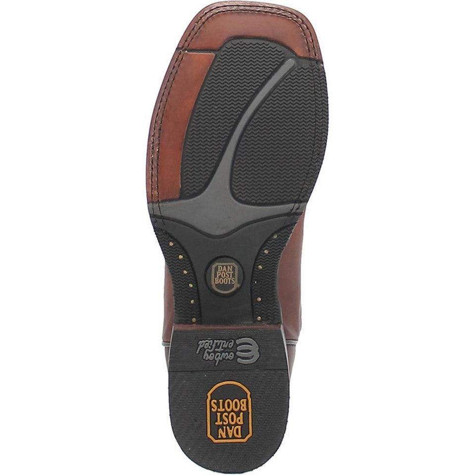 Dan Post Cowboy Certified Winslow Brown Square Toe Leather Boot - 8D