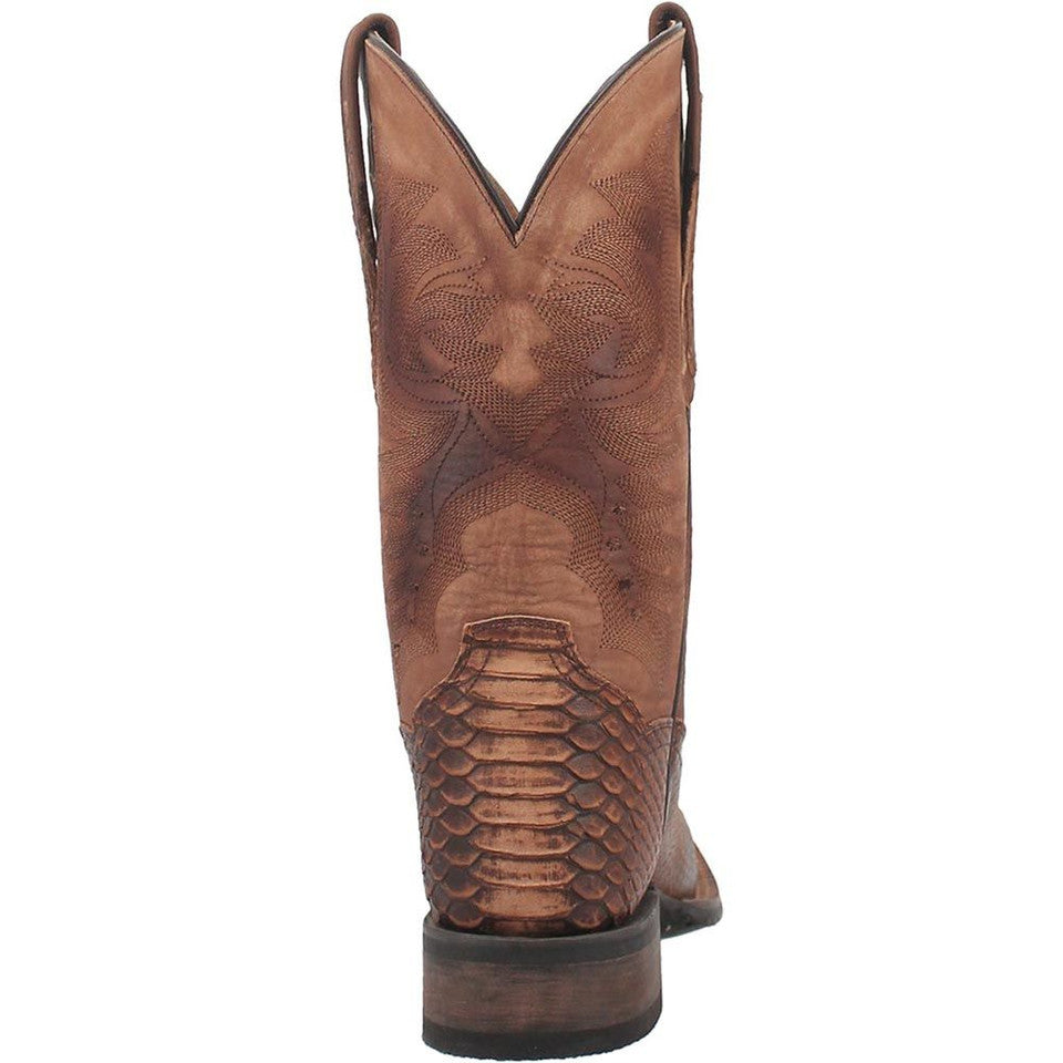 Dan Post KA Faux Python Print Square Toe Leather Boot - 8D