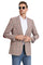 Burgundy Glen Plaid Men's Slim Fit Business Casual Sport Coat