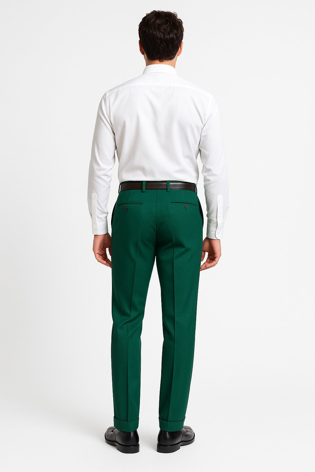Zacchi Mens Dress Pleated Green Slacks - Colorful Pants - dress size pants : 28 Unfinished bottom