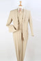 "Classic Fit Men's Vested Suit with Two Button Pleated Pant in Tan"
