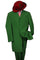 "Green Classic Long Zoot Suit for Men - 2PC Fashion Set"