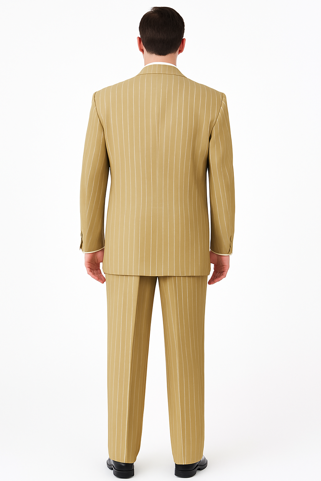 Beige Pinstripe Business Suit â€“ 3-Piece Professional Wear