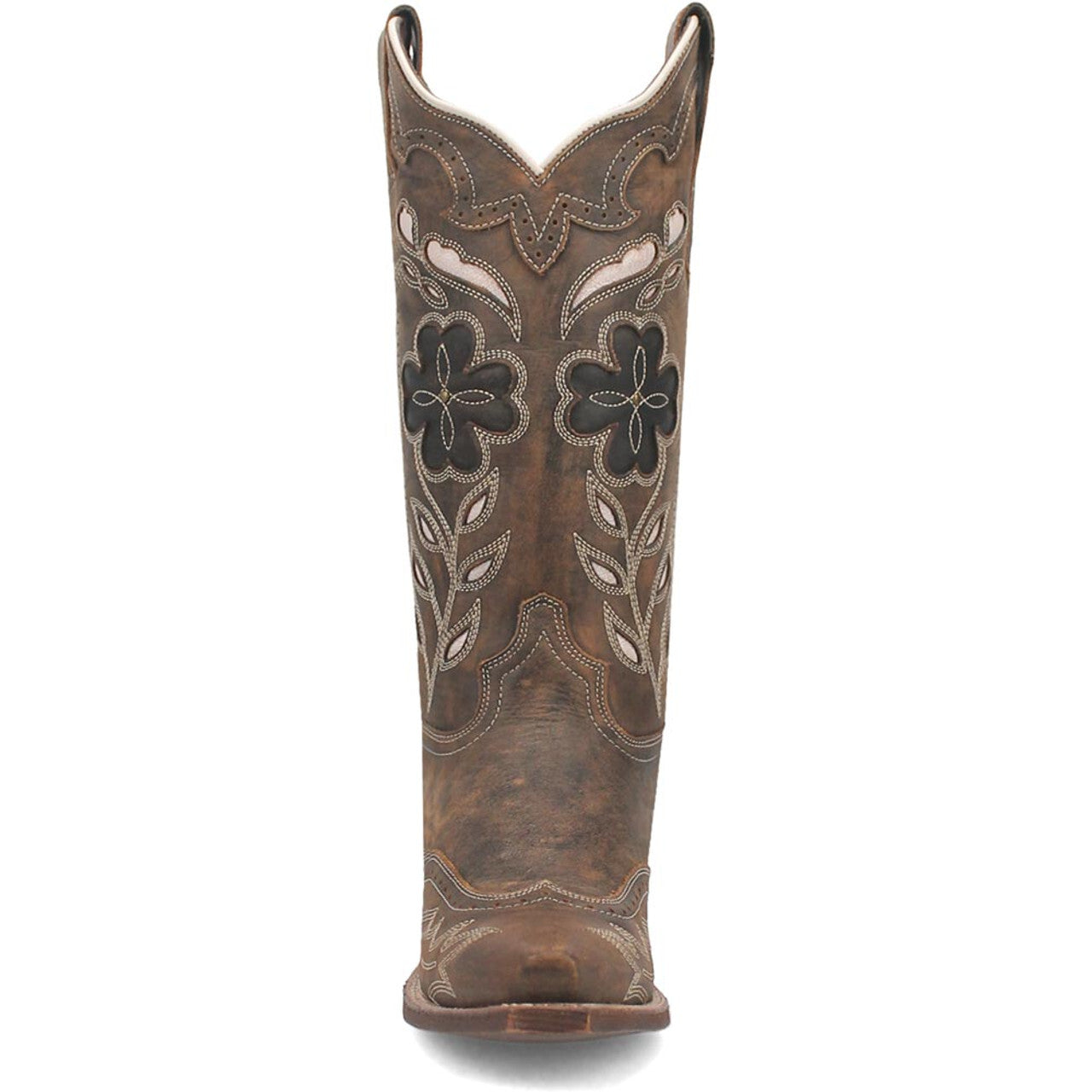 Laredo Zuri Brown Leather Snip Toe Women Boots - 6