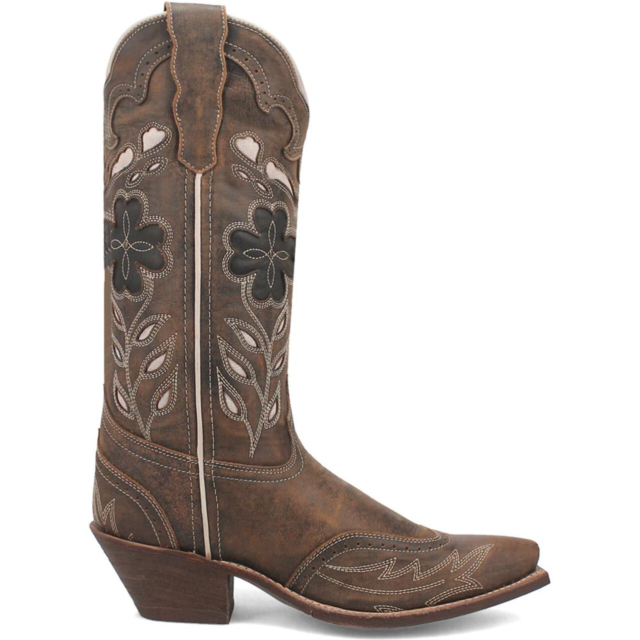 Laredo Zuri Brown Leather Snip Toe Women Boots - 6