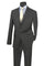 "Charcoal Grey Modern Fit Two-Button Poplin Suit for Men"