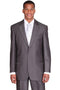 "Sharkskin Charcoal Grey Suit - Men's 2 Button Diagonal Shiny"