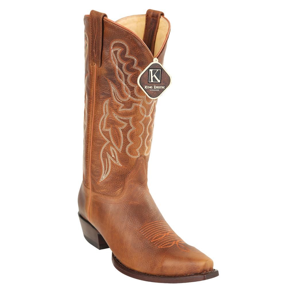 King Exotic Men's Snip Toe Cowboy Boots - EE
