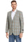Glen Plaid Men's Slim Fit Business Sport Coat - Two Button Camel Style