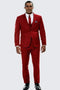 Red Skinny Fit Suit Three Piece Set - Separates - Wedding - Prom 2025