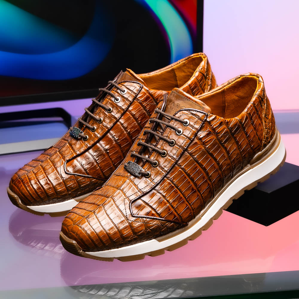 Marco Di Milano Alonzo Bay Apache Genuine Caiman Crocodile Casual Sneakers - 8