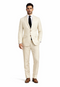 Alberto Nardoni Beige Two Button Notch Lapel Linen Suit