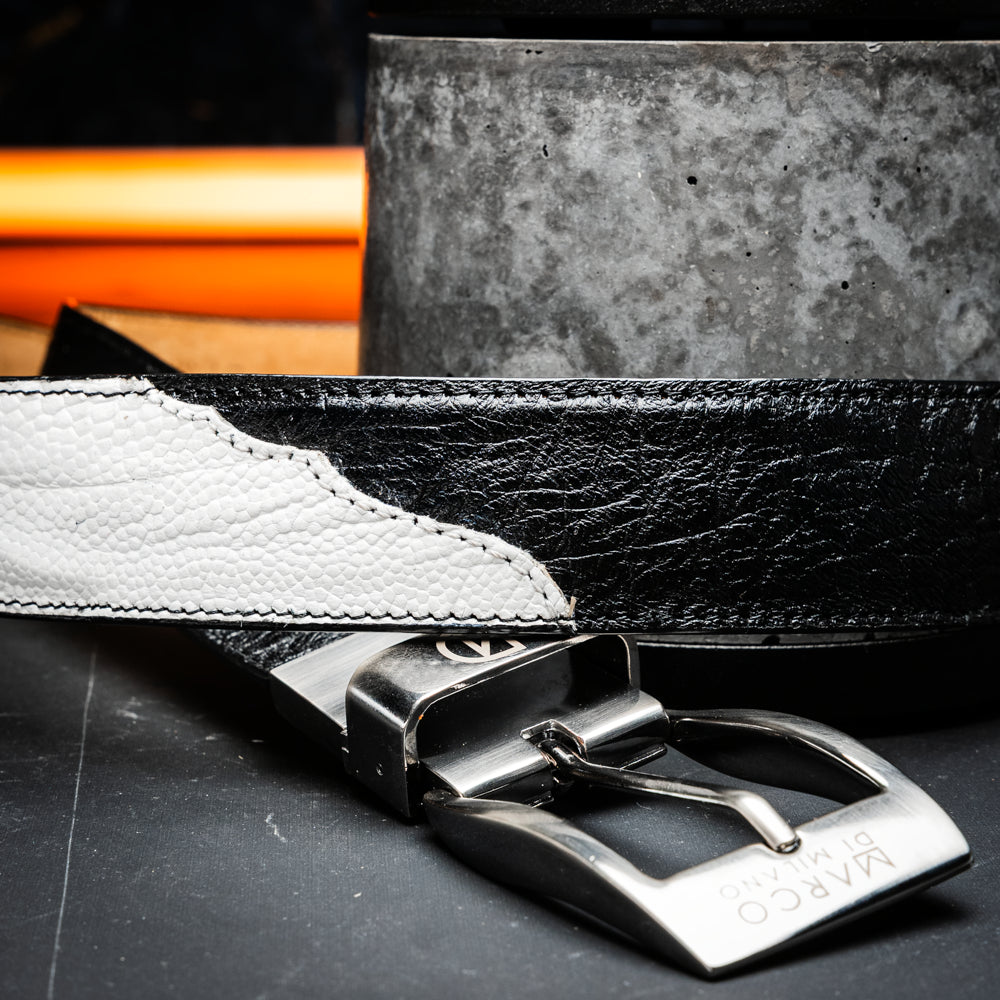 Marco Di Milano Alessio Belt White / Black - 36