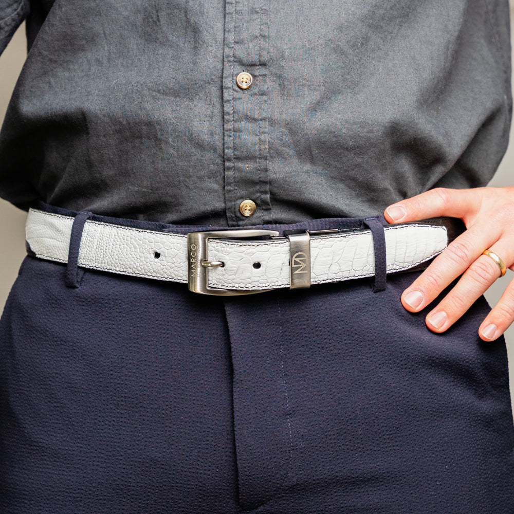 Marco Di Milano Alessio Belt White / Black - 36