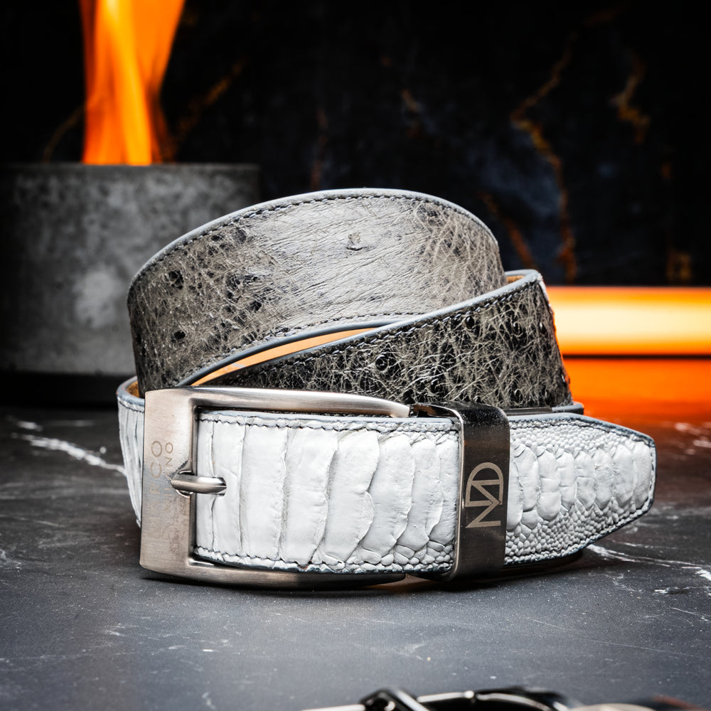 Marco Di Milano Alessio Belt White / Gray - 36