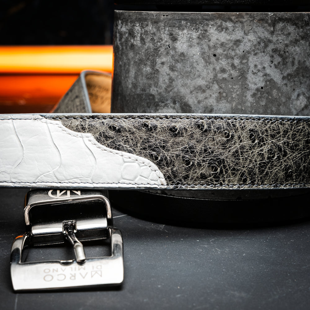 Marco Di Milano Alessio Belt White / Gray - 36