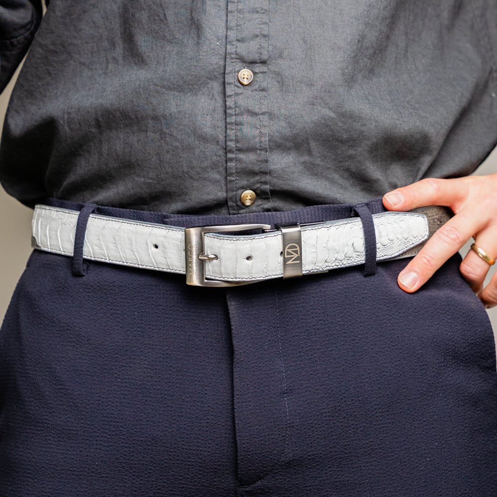 Marco Di Milano Alessio Belt White / Gray - 36