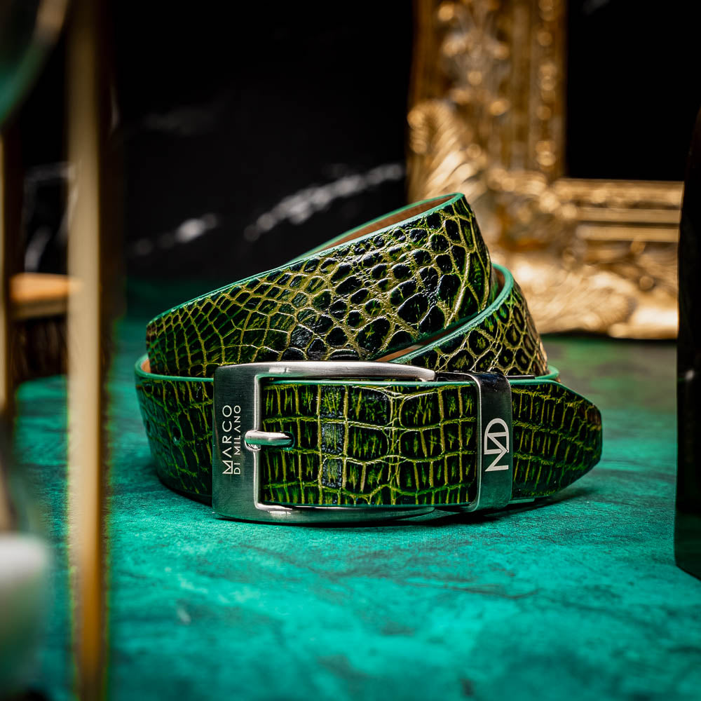 Marco Di Milano Emilio Belt Antique Green - 36