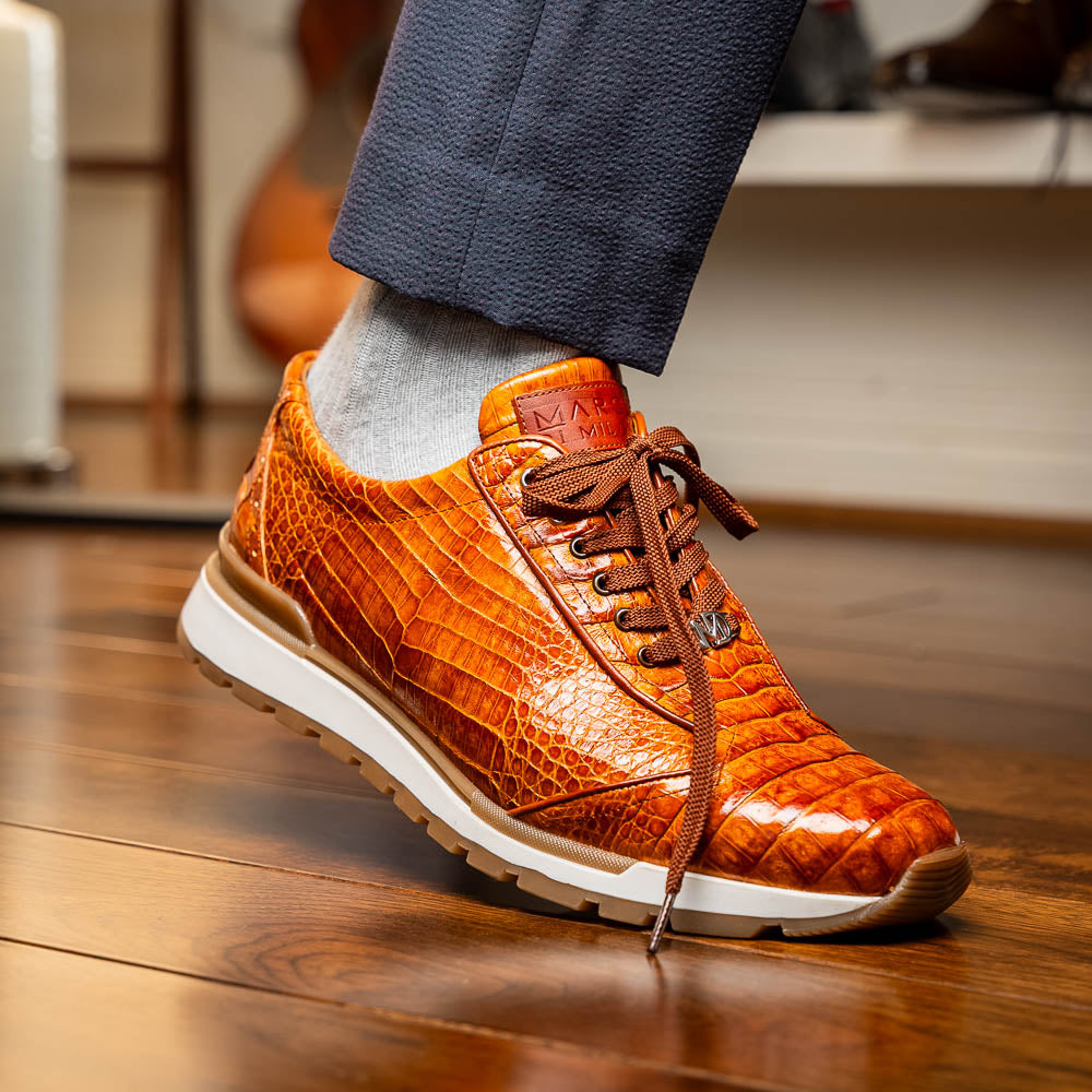 Marco Di Milano Alonzo Cognac Leather Dress Shoe