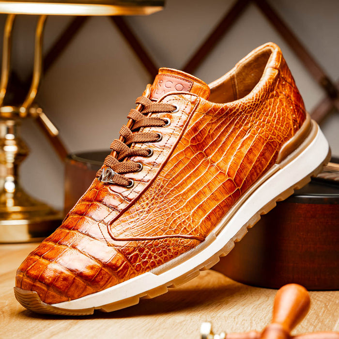 Marco Di Milano Alonzo Cognac Leather Dress Shoe