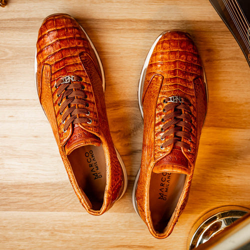 Marco Di Milano Alonzo Cognac Leather Dress Shoe
