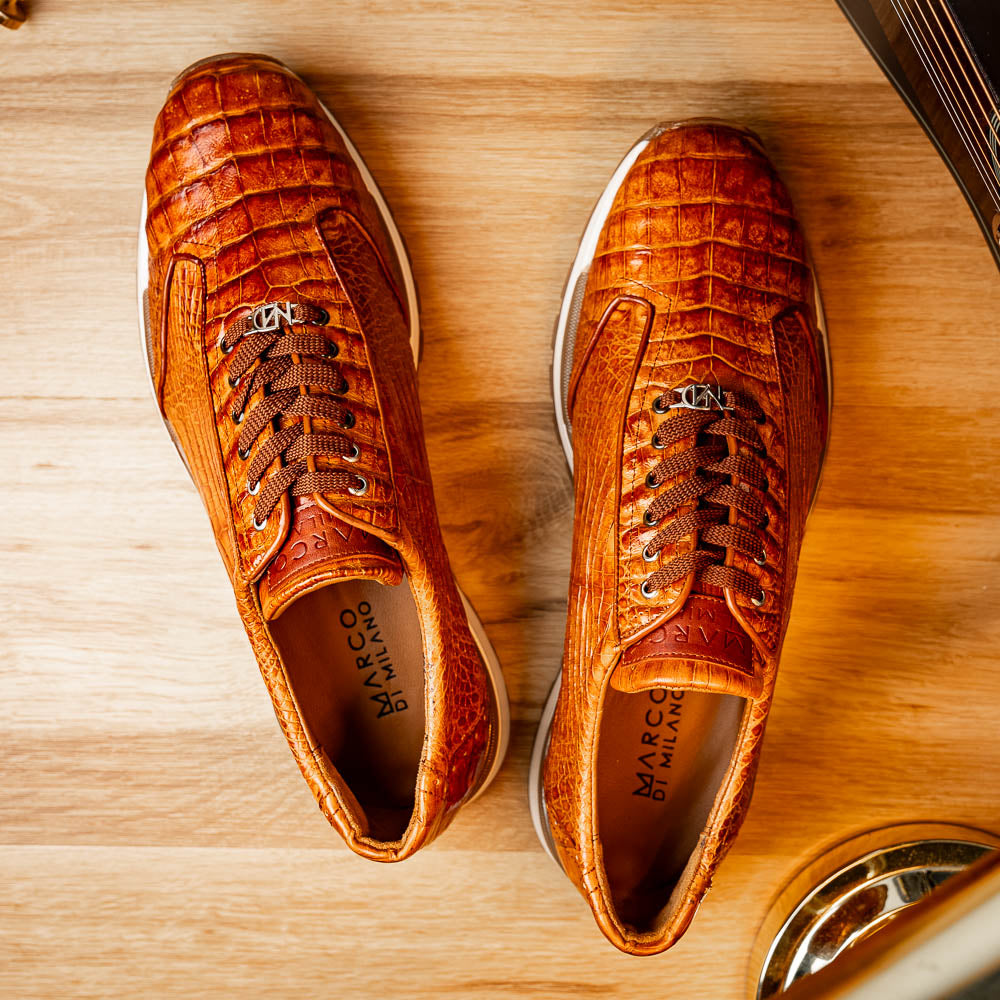 Marco Di Milano Alonzo Cognac Leather Dress Shoe