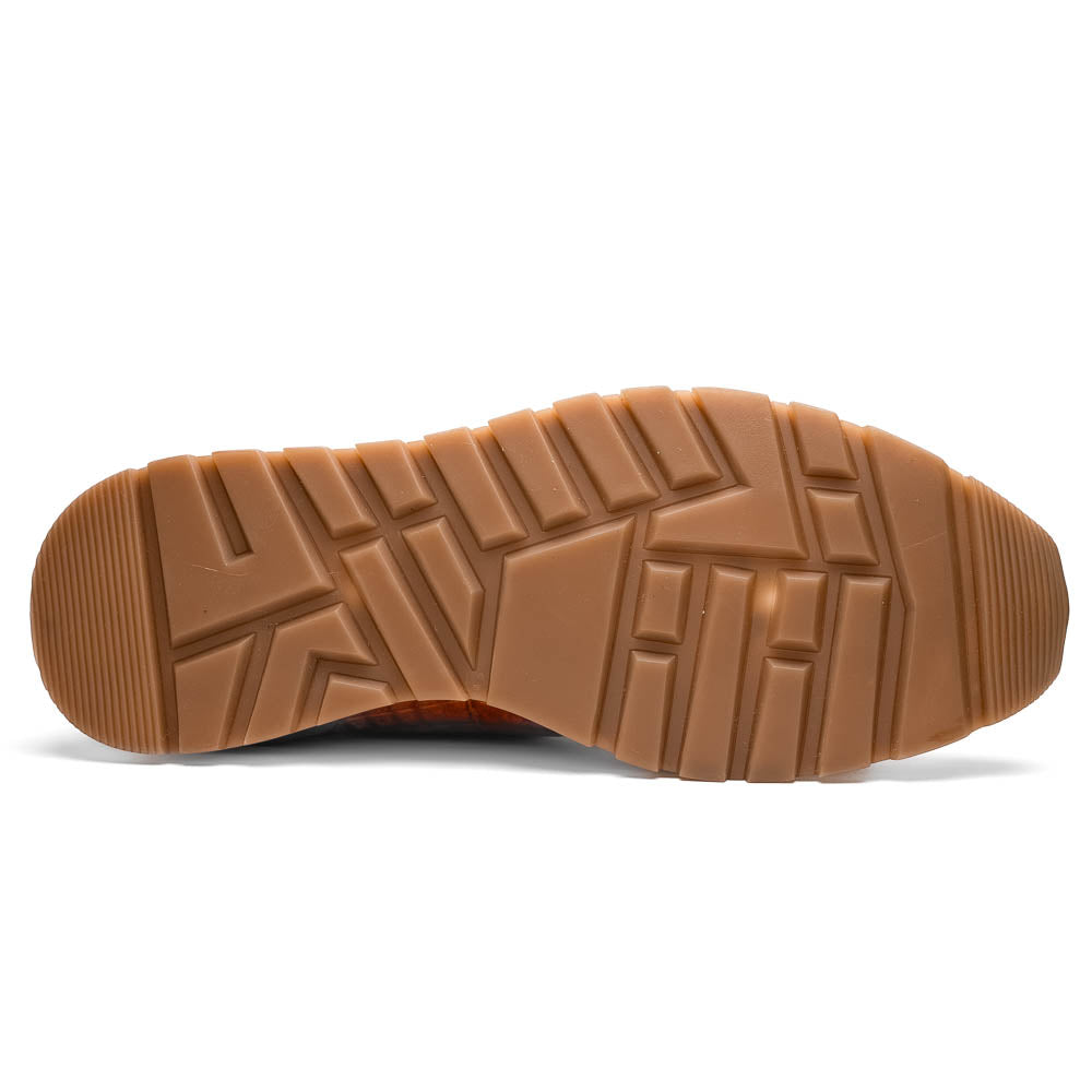 Marco Di Milano Alonzo Cognac Genuine Caiman Crocodile Casual Sneakers - 8
