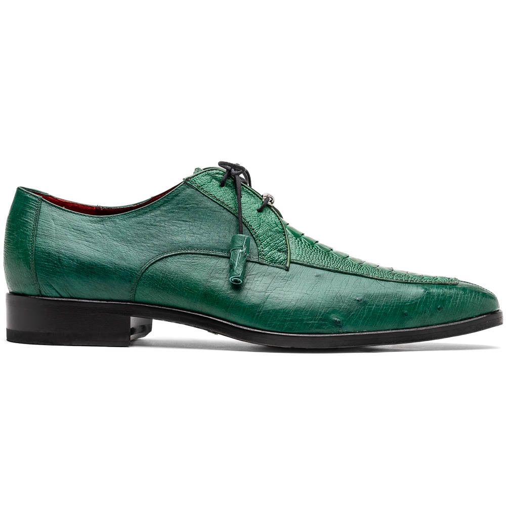 Marco Di Milano Andretti Green Lemon Ostrich Leg Dress Shoes - 8