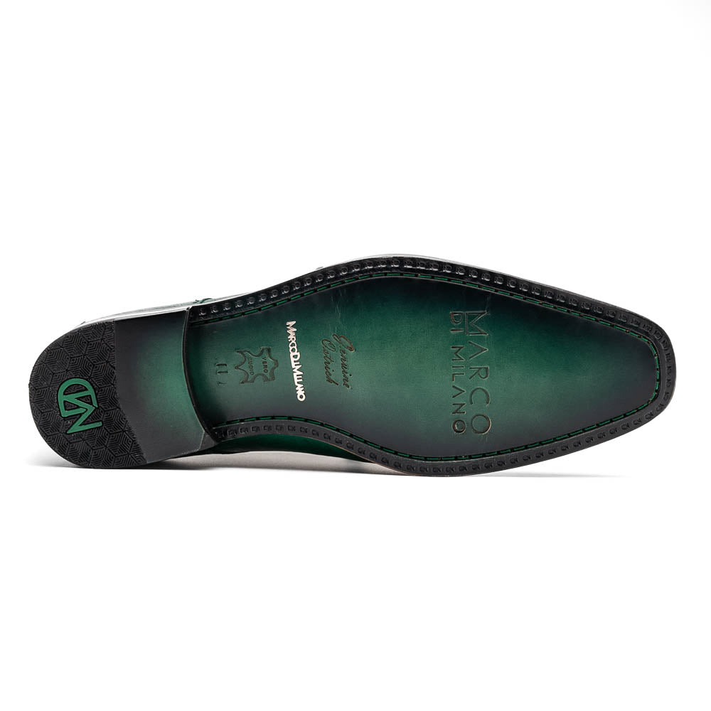 Marco Di Milano Andretti Green Lemon Ostrich Leg Shoes - 6