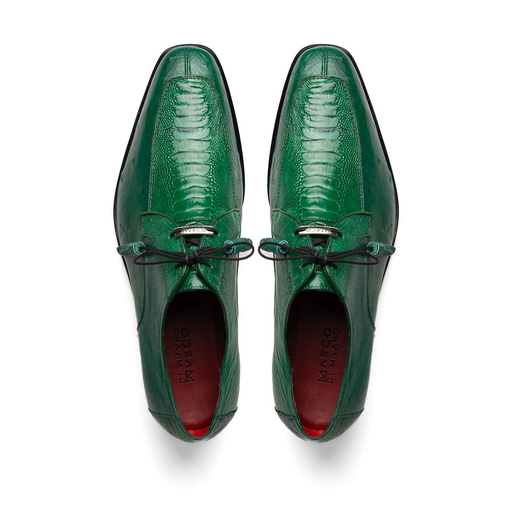 Marco Di Milano Andretti Green Lemon Ostrich Leg Shoes - 6