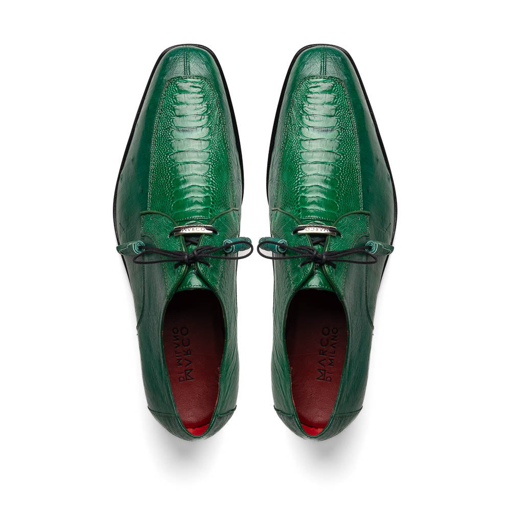 Marco Di Milano Andretti Green Lemon Ostrich Leg Shoes - 8.5