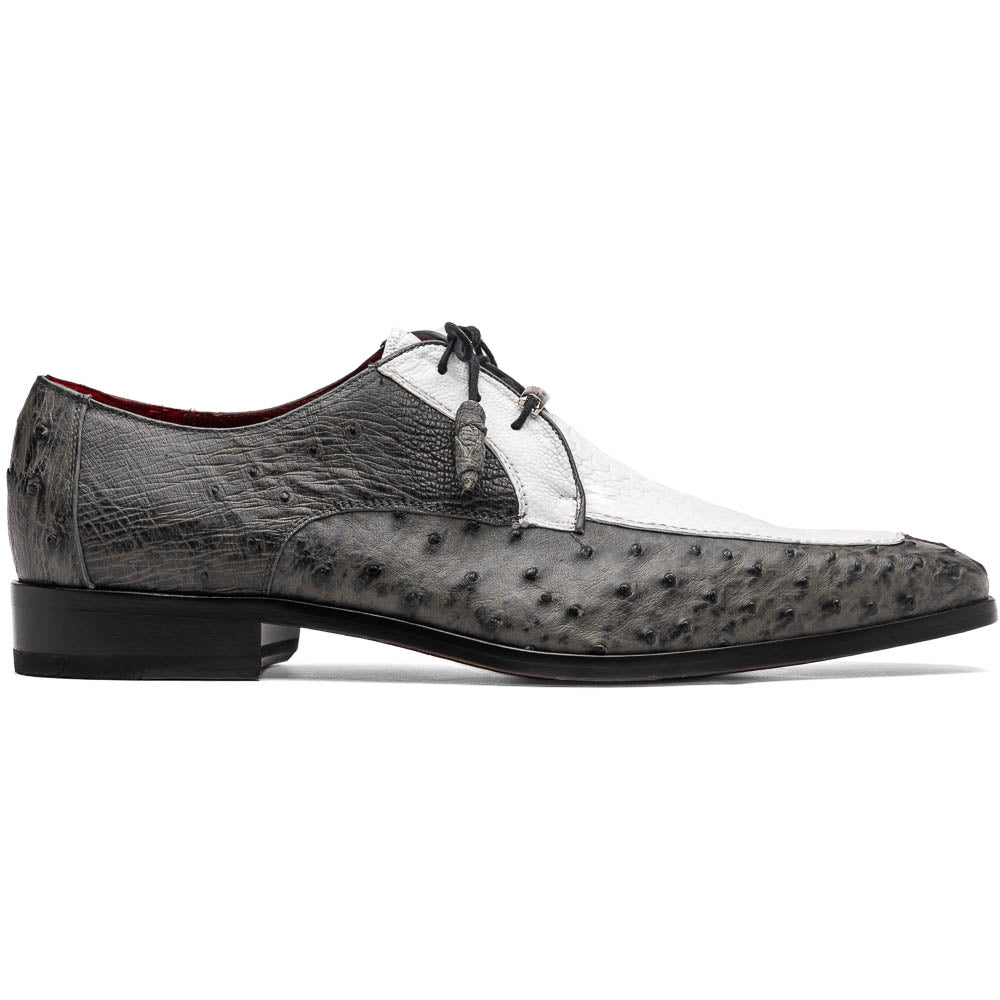 Marco Di Milano Andretti White / Grey Ostrich Leg Shoes - 8