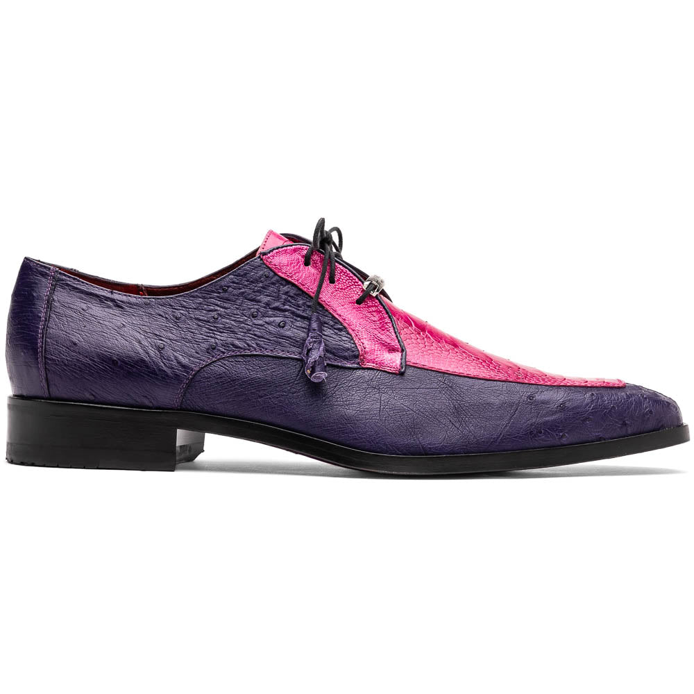 Marco Di Milano Andretti Pink / Purple Ostrich Leg Shoes - 8