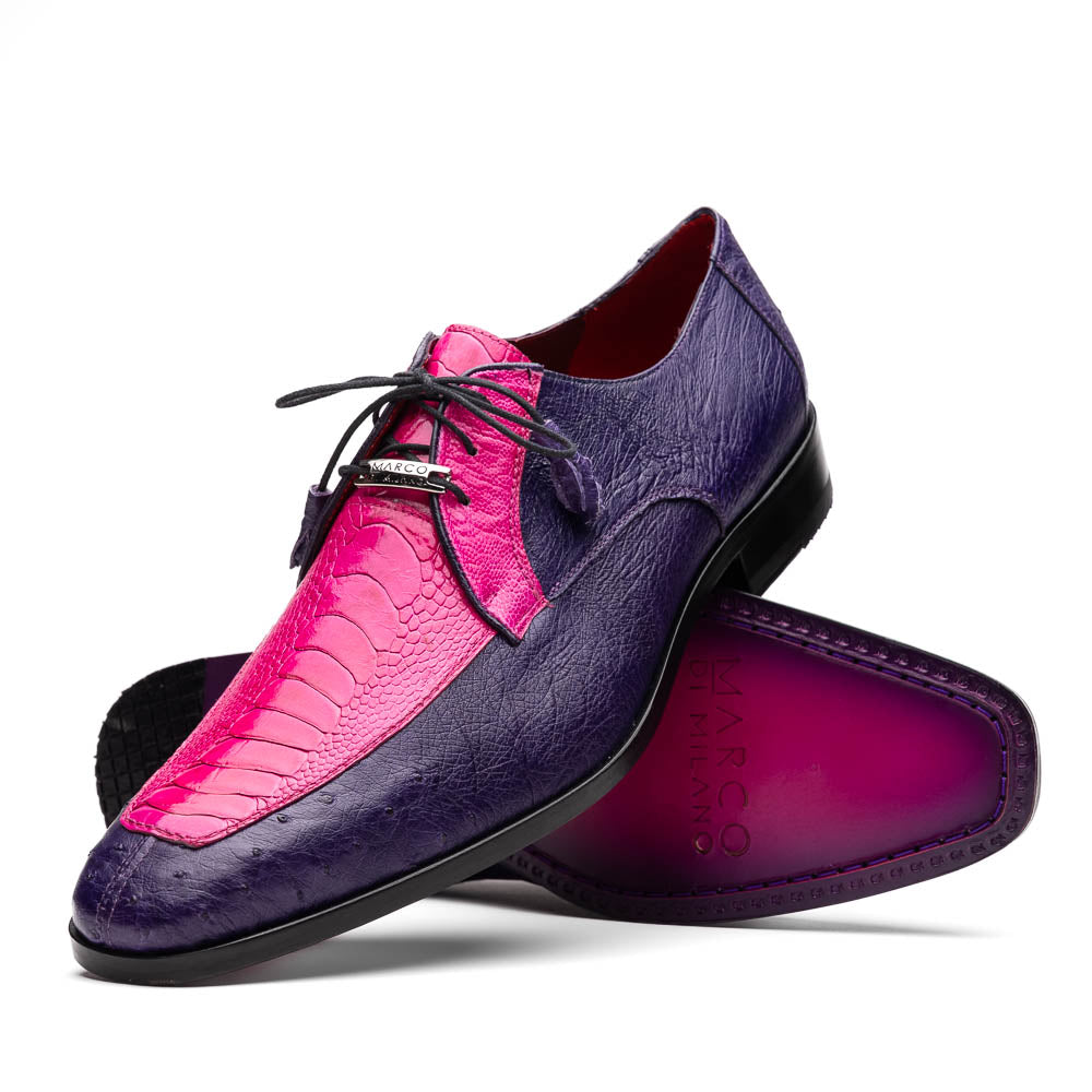 Marco Di Milano Andretti Pink / Purple Ostrich Leg Shoes - 8