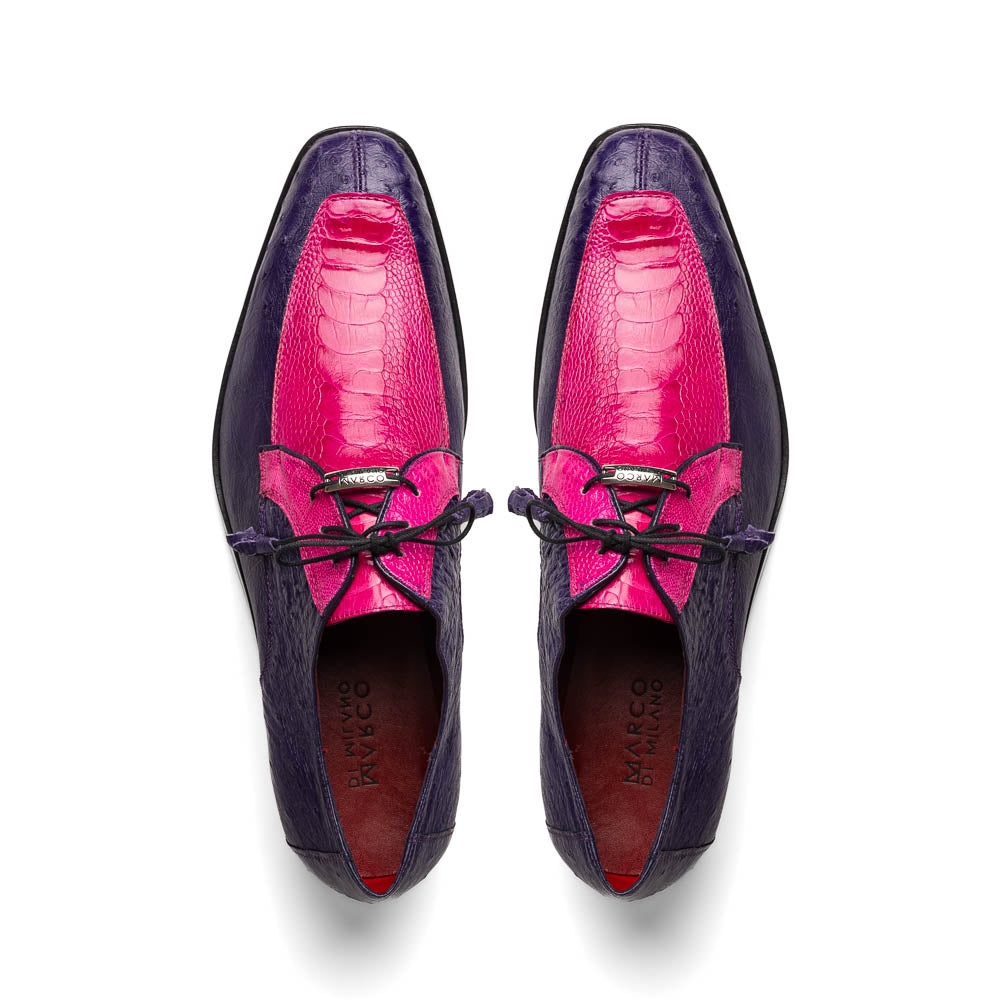 Marco Di Milano Andretti Pink / Purple Ostrich Leg Shoes - 8