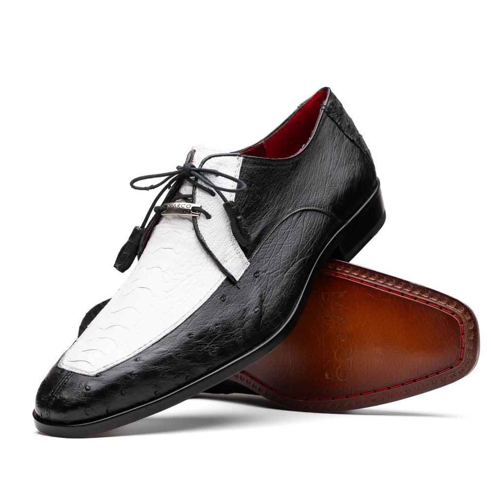 Marco Di Milano Andretti Black/White Ostrich Leg Shoes - 8