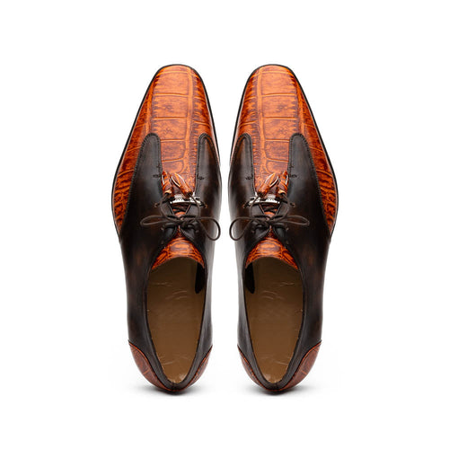 Marco Di Milano Anzio Rustic Brandy Leather Shoe