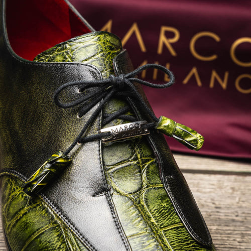 Marco Di Milano Anzio: Rustic Green Leather Loafers