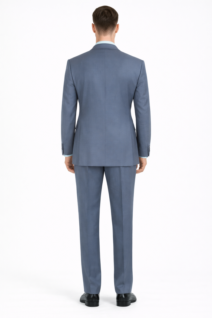 Apollo King Men's Outlet 3 Piece 100% Wool Suit Fashion Windowpane-New Designer Collection