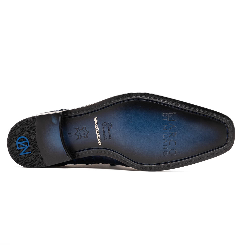 Marco Di Milano Apricena Caiman Crocodile Derby in Midnight - 8