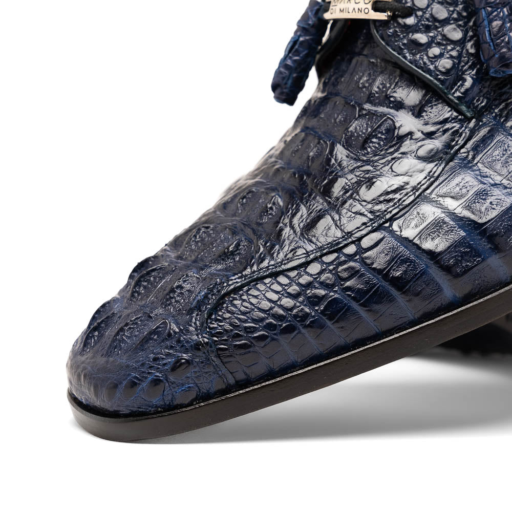 Marco Di Milano Apricena Caiman Crocodile Derby in Midnight - 6