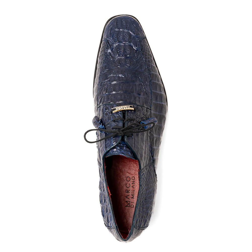 Marco Di Milano Apricena Caiman Crocodile Derby in Midnight - 6