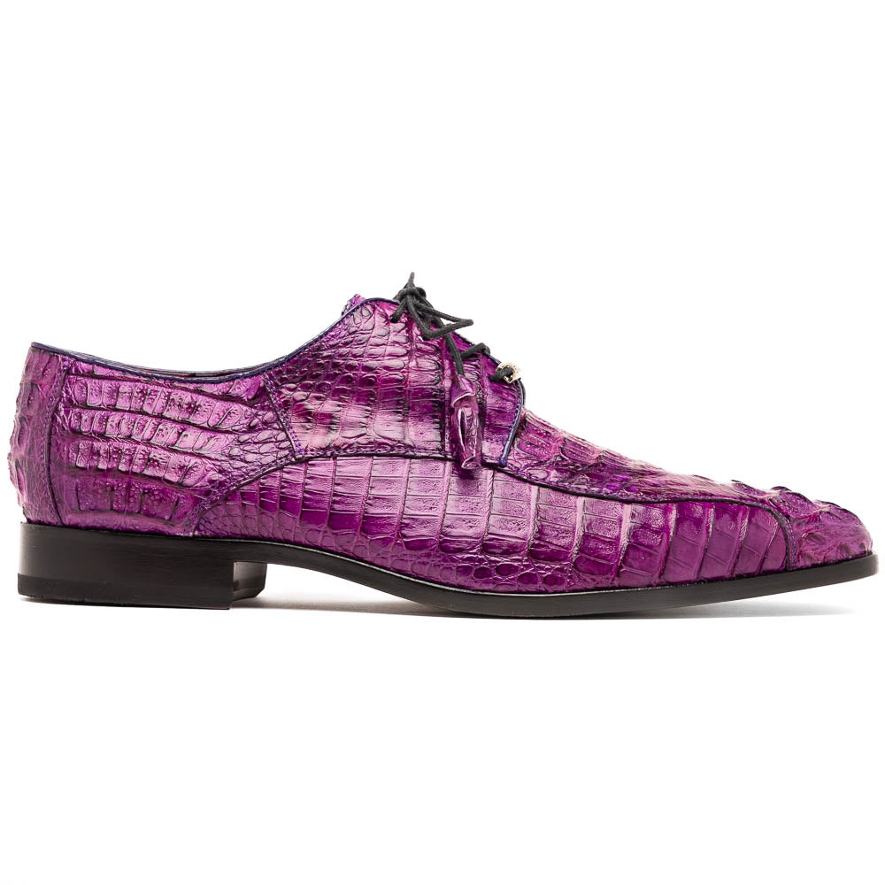 Marco Di Milano Apricena Caiman Crocodile Derby in Purple - 6