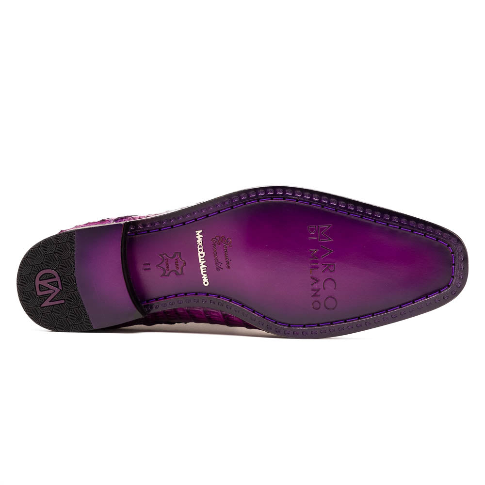 Marco Di Milano Apricena Caiman Crocodile Derby in Purple - 6