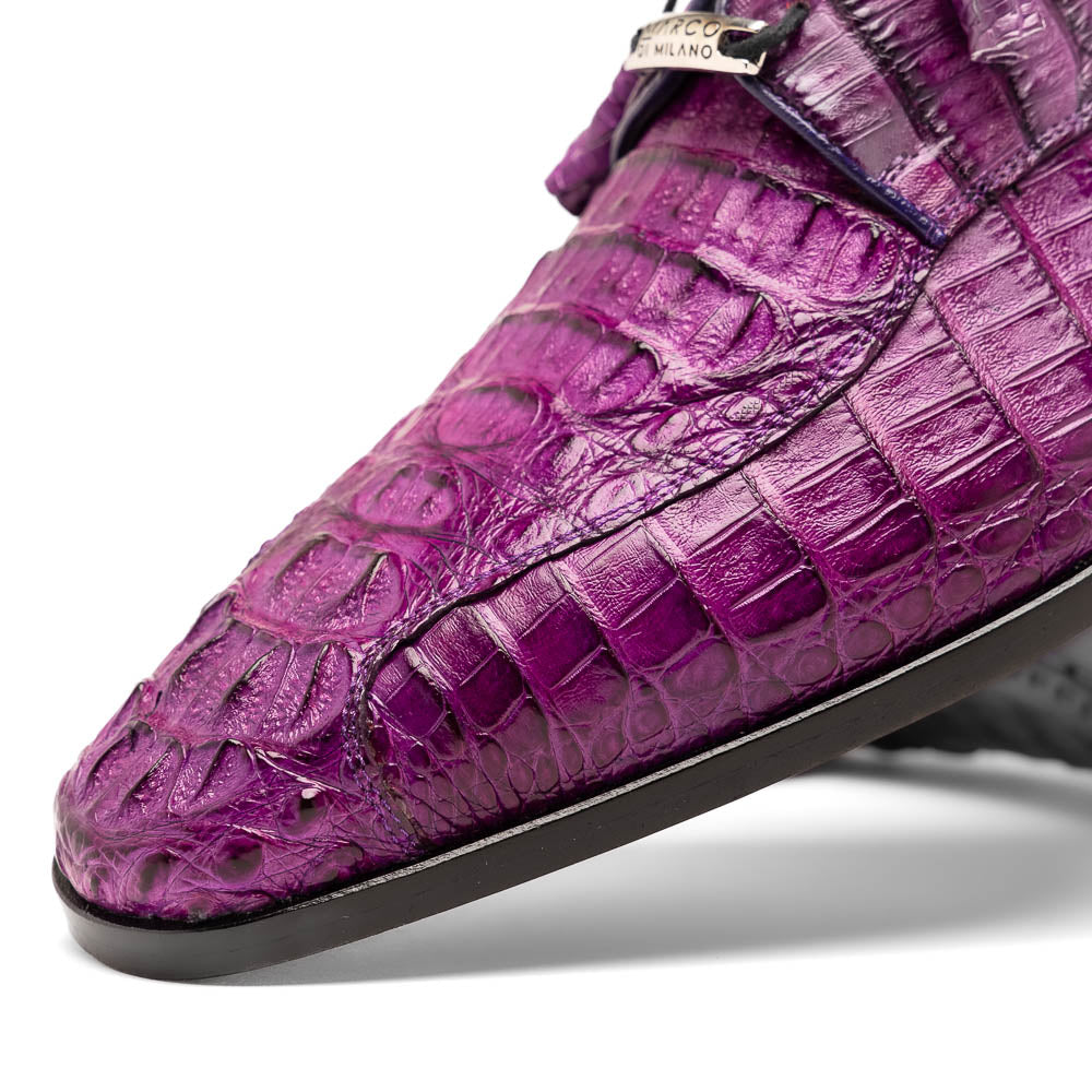 Marco Di Milano Apricena Caiman Crocodile Derby in Purple - 8