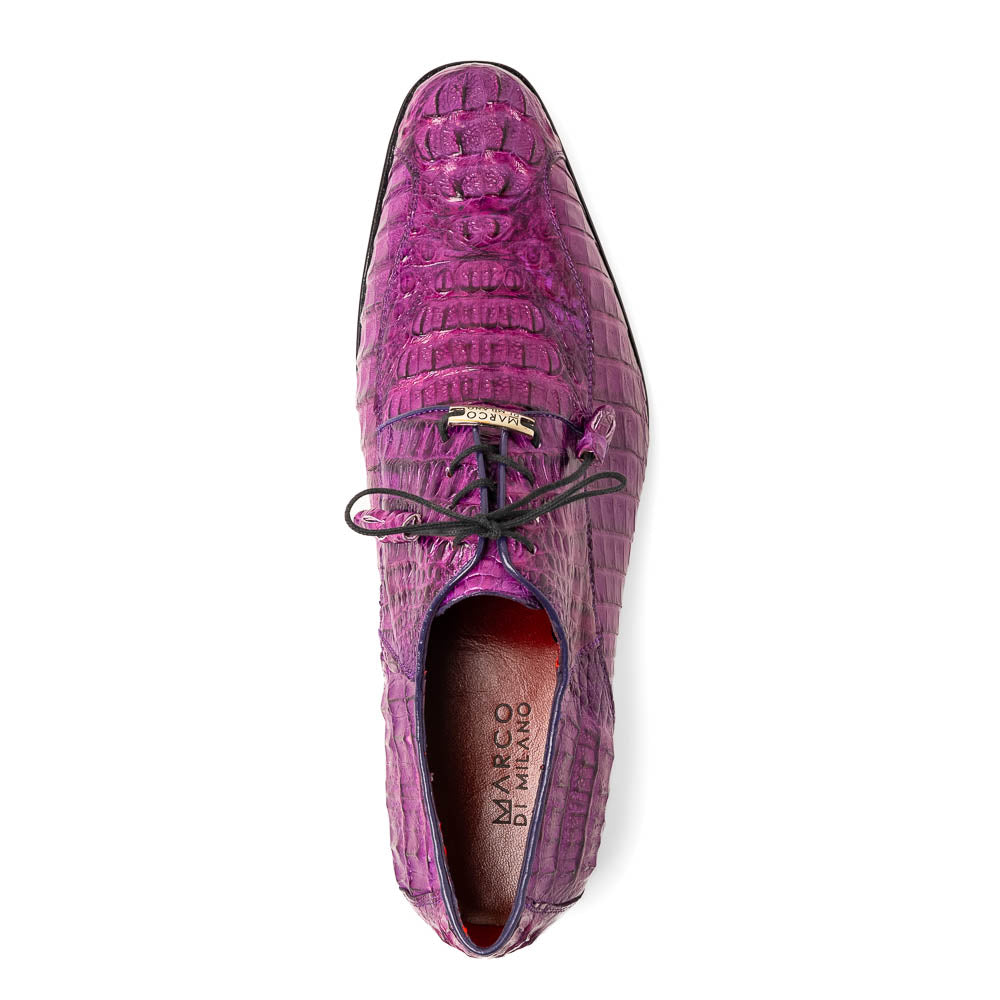 Marco Di Milano Apricena Caiman Crocodile Derby in Purple - 6